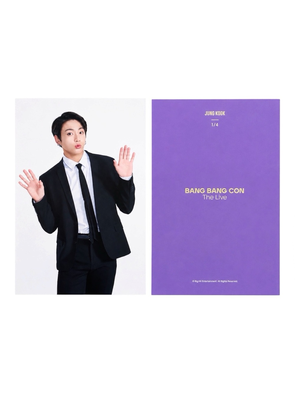 BTS BANG BANG CON PHOTO SET JUNGKOOK 1/4 (1PC) - BRAND NEW